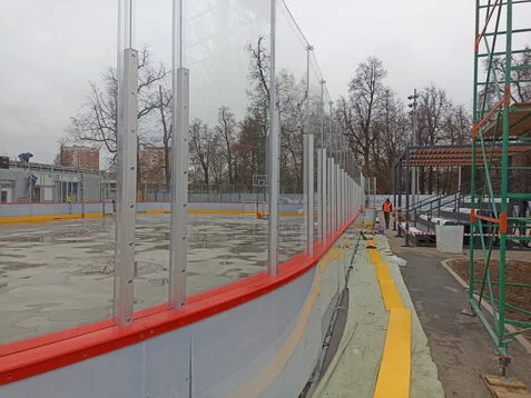 Монтаж нового катка от компании ЕКО в усадьбе Щербинка, Москва