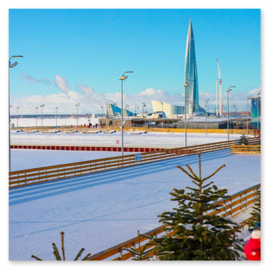 Санкт-Петербург, самый большой каток в мире у моря от ЕКО-Спорт